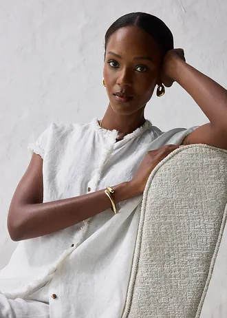 Chemisier 100% lin • écru • Boutique bonprix