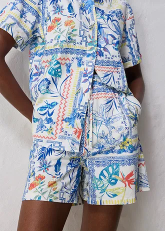 Šortky s podílem hedvábí • arktická modrá s potiskem • bonprix obchod