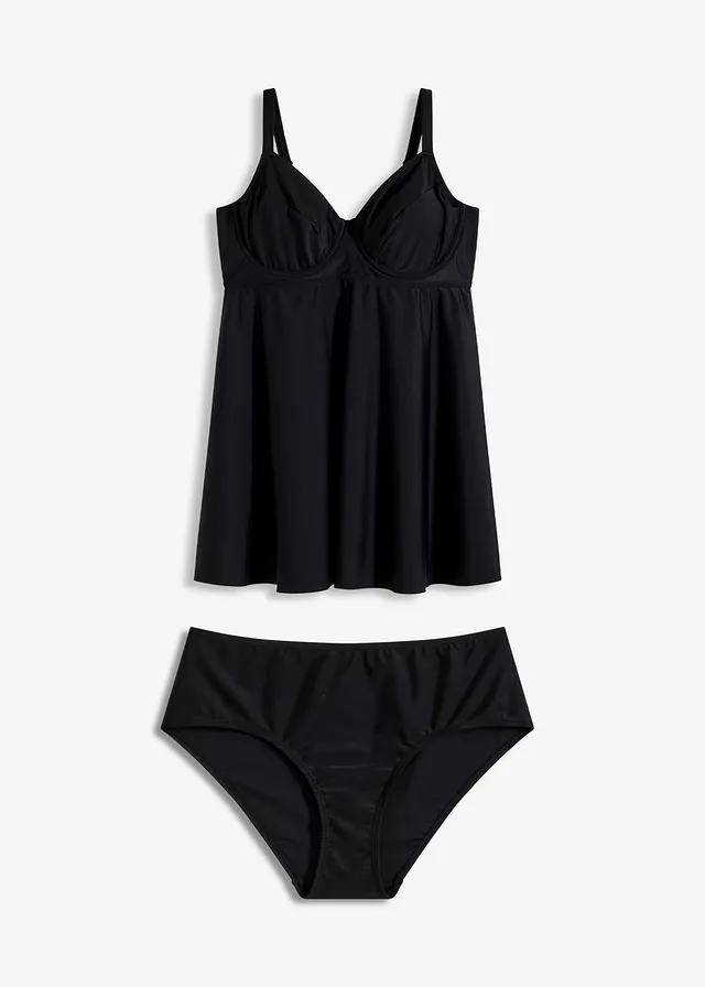 Costum baie tankini lung cu armătură (set/2piese)