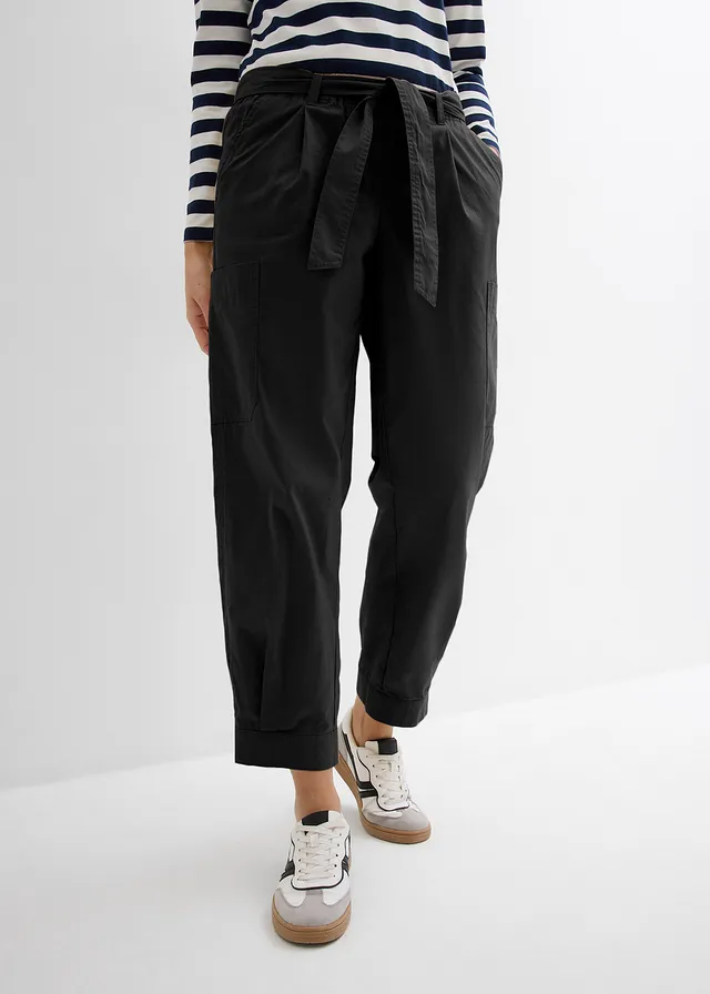 Cropped cargo broek • zwart • product-page.page-title-suffix