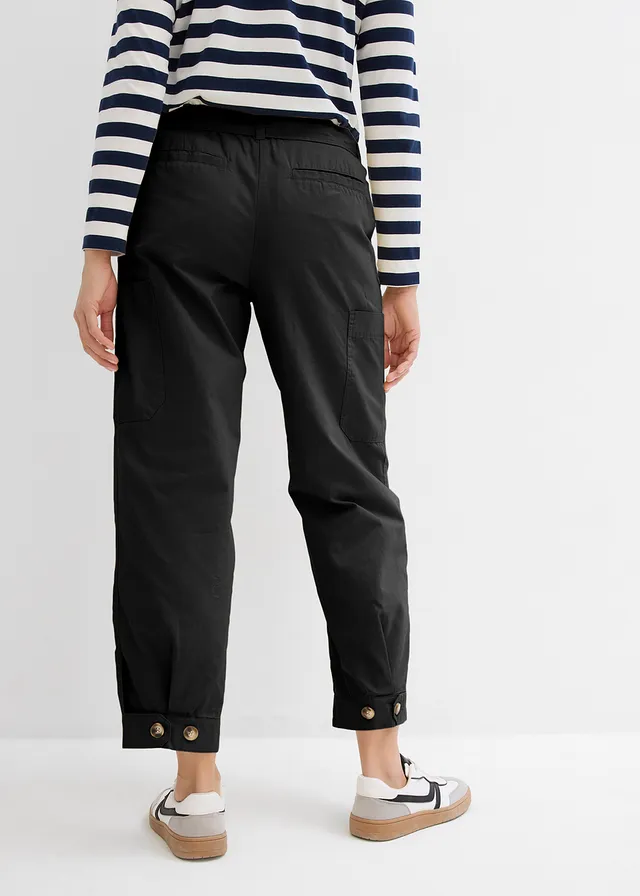 Cropped cargo broek • zwart • product-page.page-title-suffix