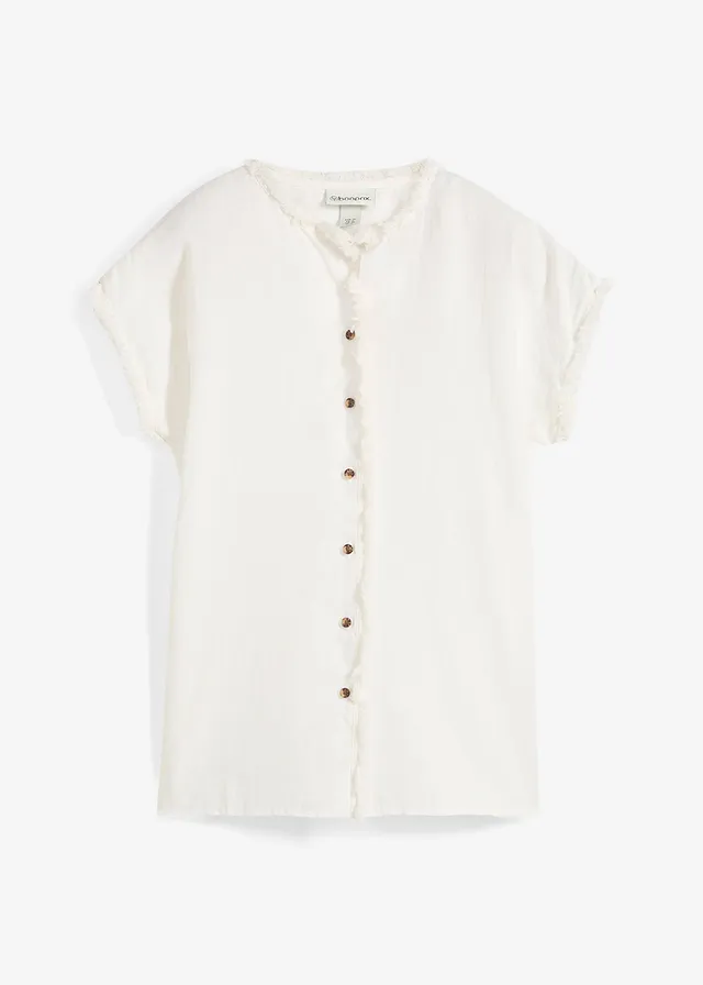 Chemisier 100% lin • écru • Boutique bonprix