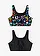 Bralette bikinitop (set van 2), Kleur: zwart+zwart-meerkleurig gedessineerd