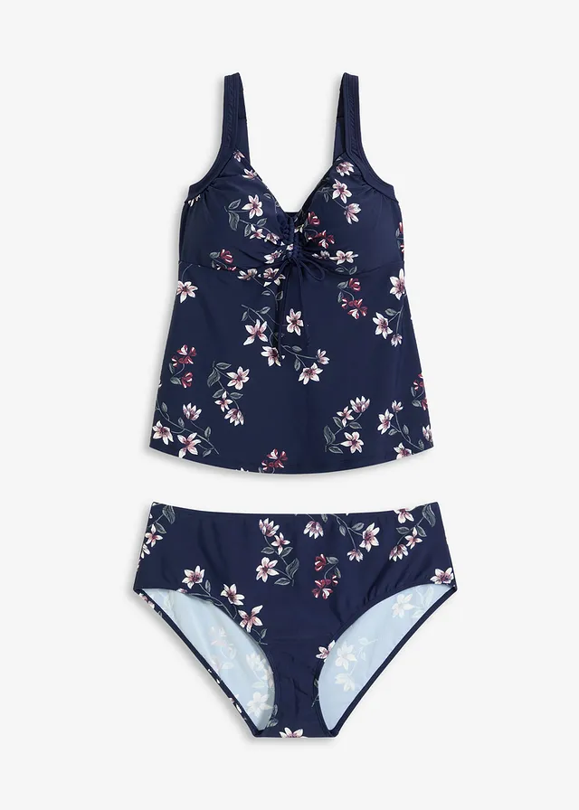 Tankini à fronces (ens. 2 pces)