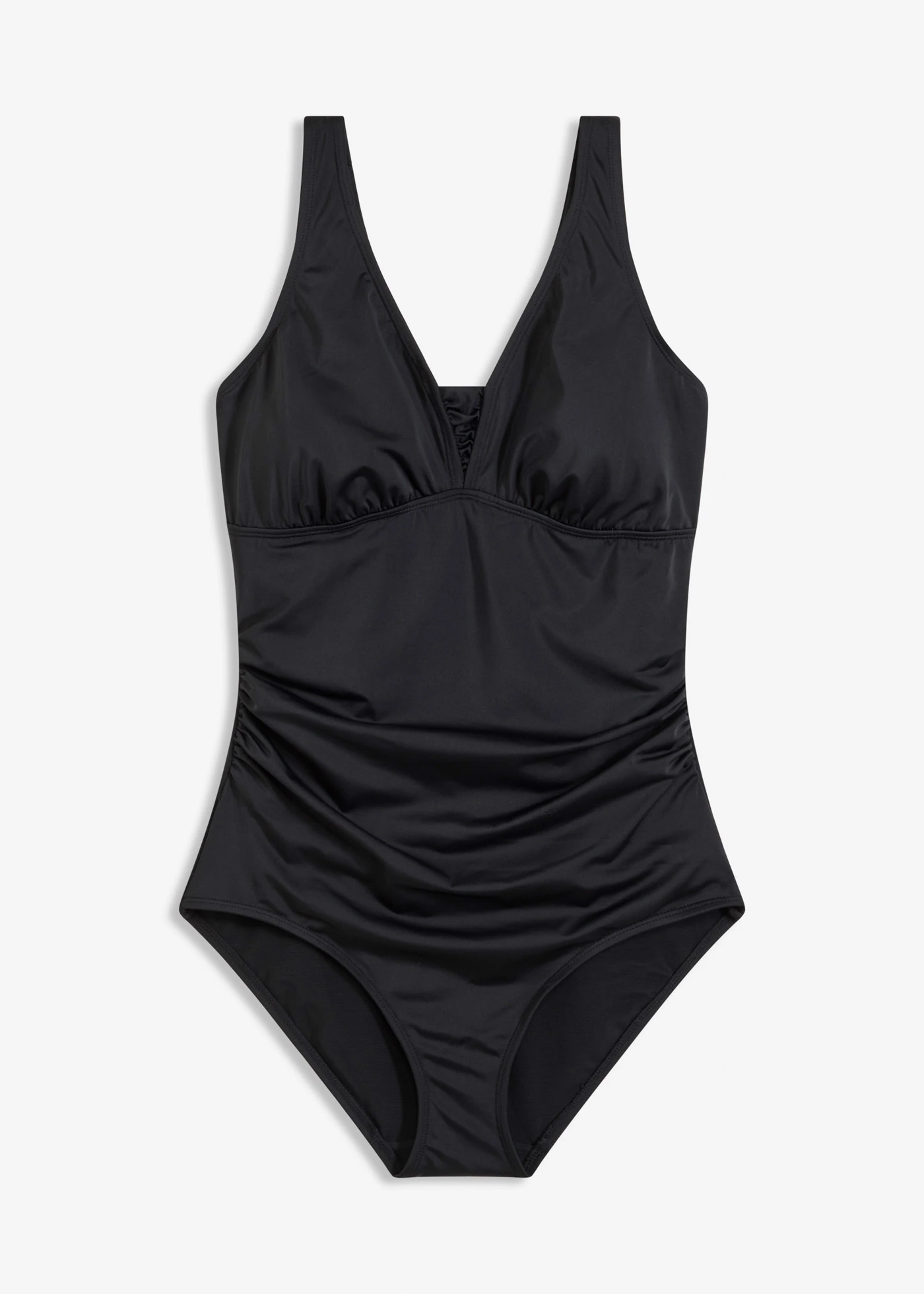 Maillot 1 pièce sculptant à bretelles larges, maintien modéré • noir • Boutique bonprix