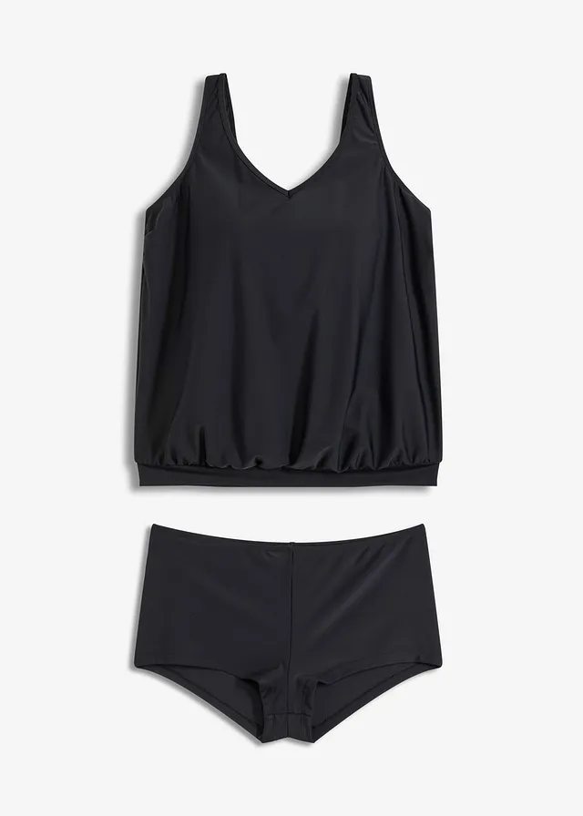 Costum de baie tankini cu uscare rapidă (set/2 piese)