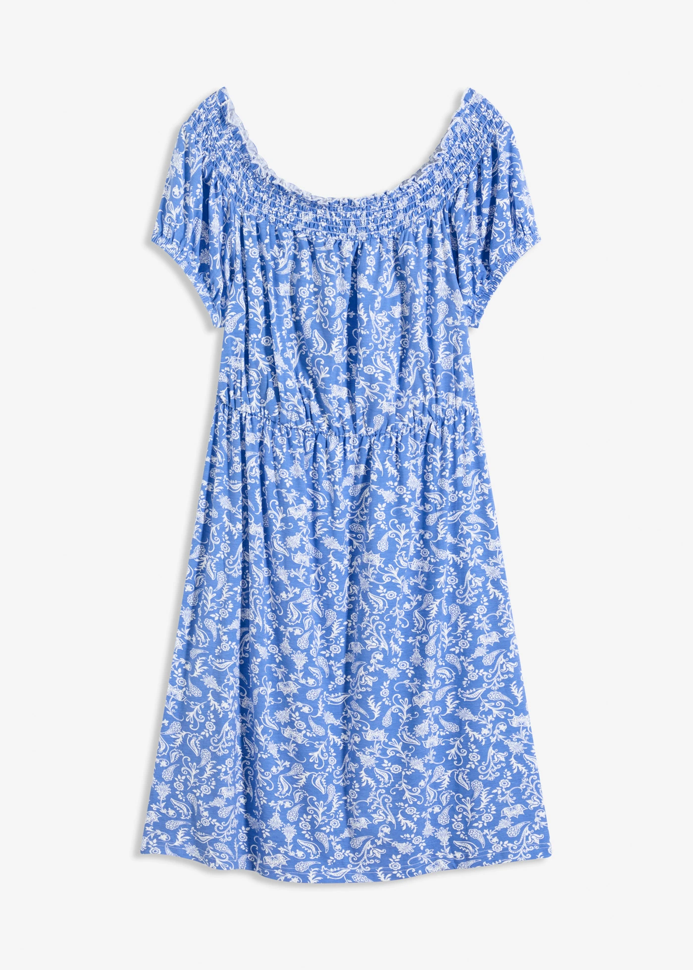 Robe col bardot • bleu moyen paisley • Boutique bonprix