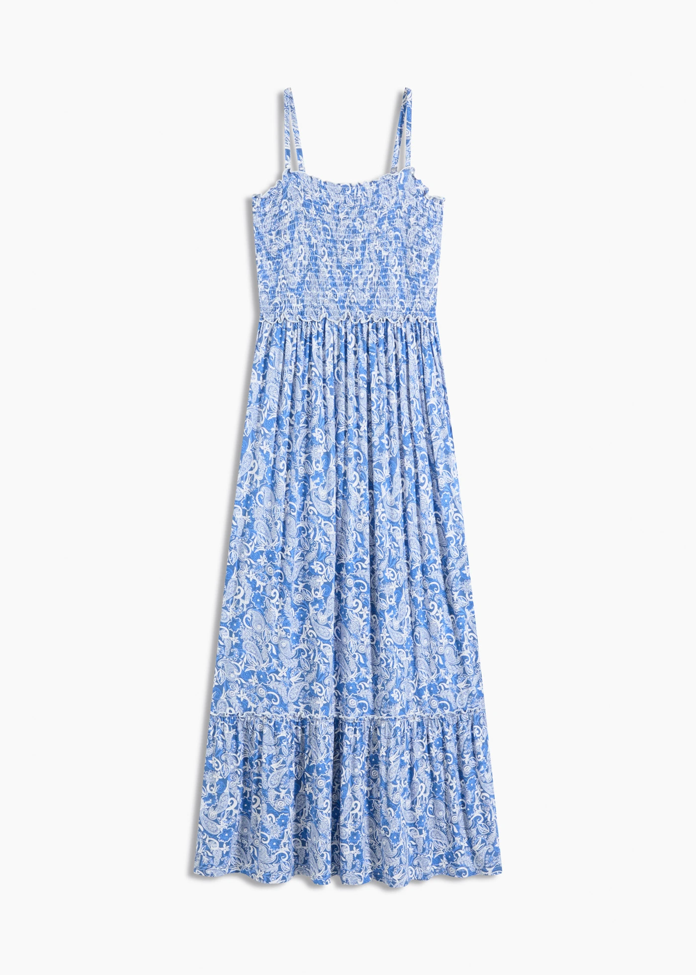 Jurk met spaghettibandjes van viscose-mix • blauw • bonprix online shop