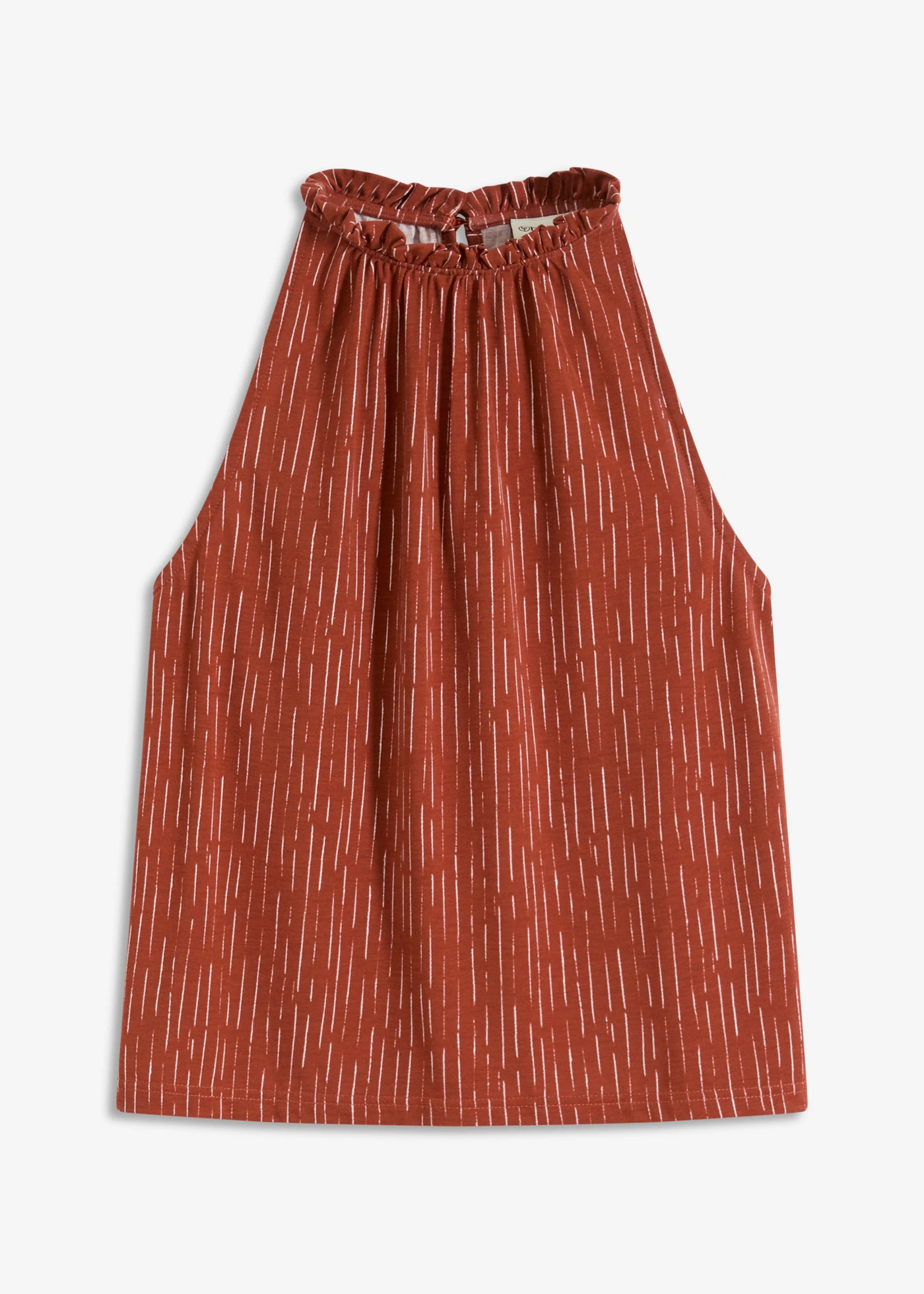 Žerzejový top • rezavě hnědá s potiskem • bonprix obchod