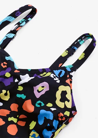 Maillot 1 pièce sculptant, maintien léger • noir + multicolore imprimé • Boutique bonprix