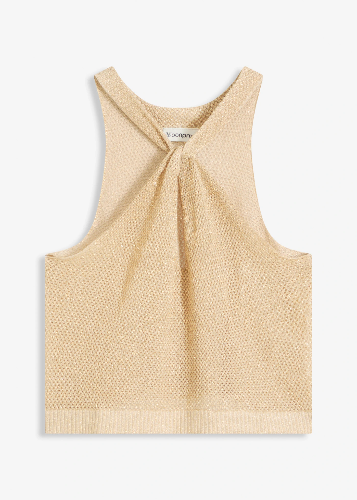 Pletený top se třpytem • metalická zlatá • bonprix obchod