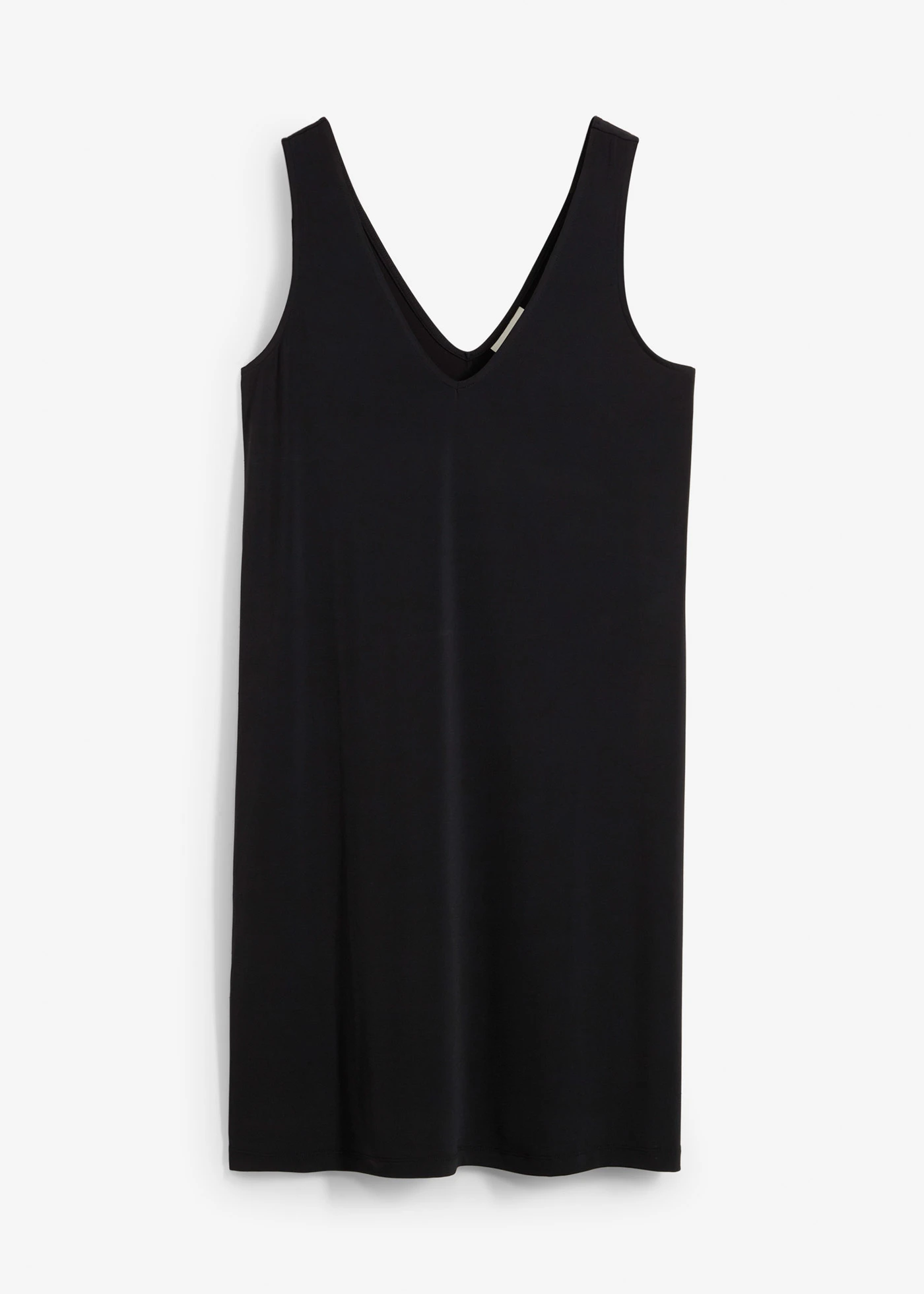 Splývavé šaty na ramínka a s výstřihem do V • černá • bonprix obchod