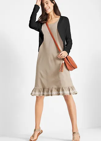 Kort vest met viscose • zwart • bonprix online shop