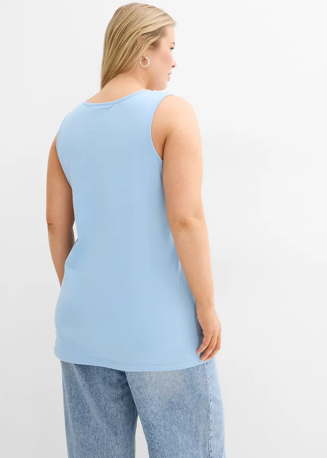 Basic longtop (set van 2), Kleur: lichtblauw-donkerblauw