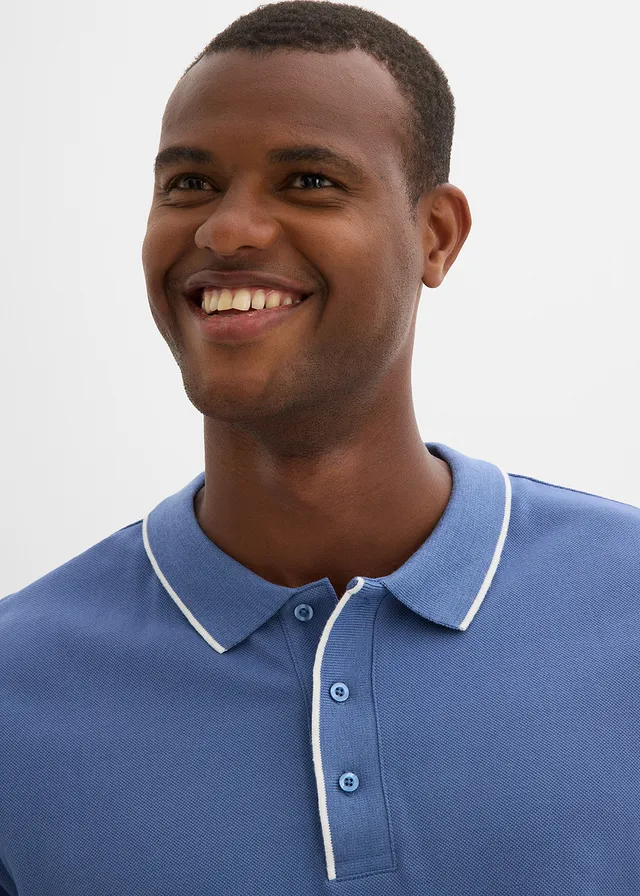 Polo en maille piquée, 100% coton • bleu jean • product-page.page-title-suffix