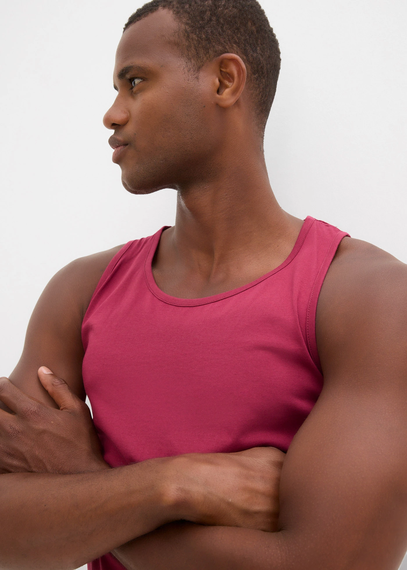 Tanktop (set van 3) • rododendronrood+donkerblauw+antraciet gemêleerd • bonprix online shop