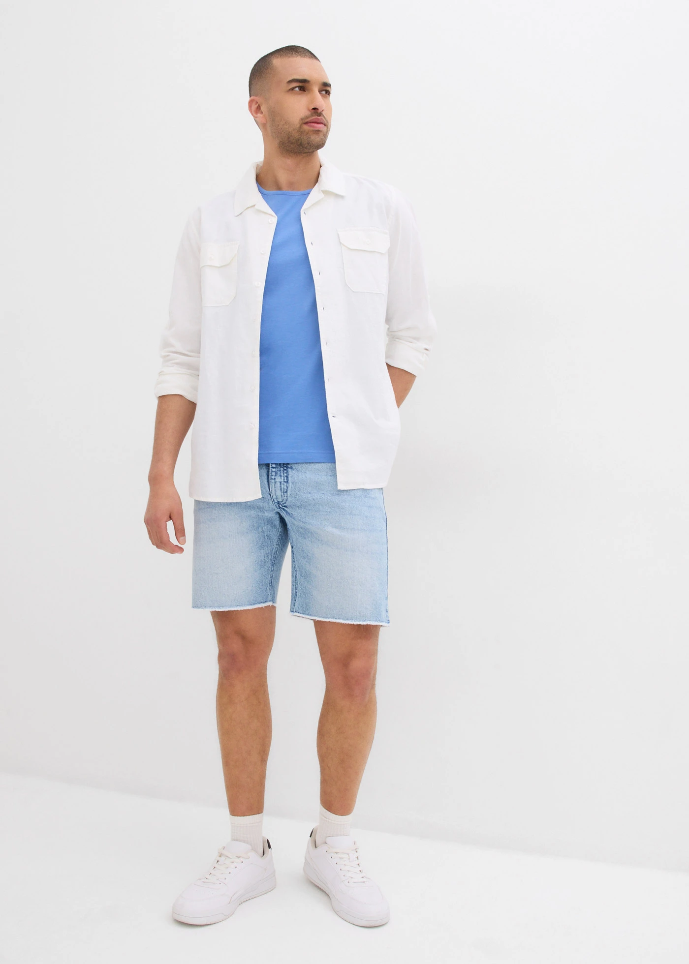 Muscle shirt (set van 3) • hemelblauw+donkerblauw+rookblauw • bonprix online shop