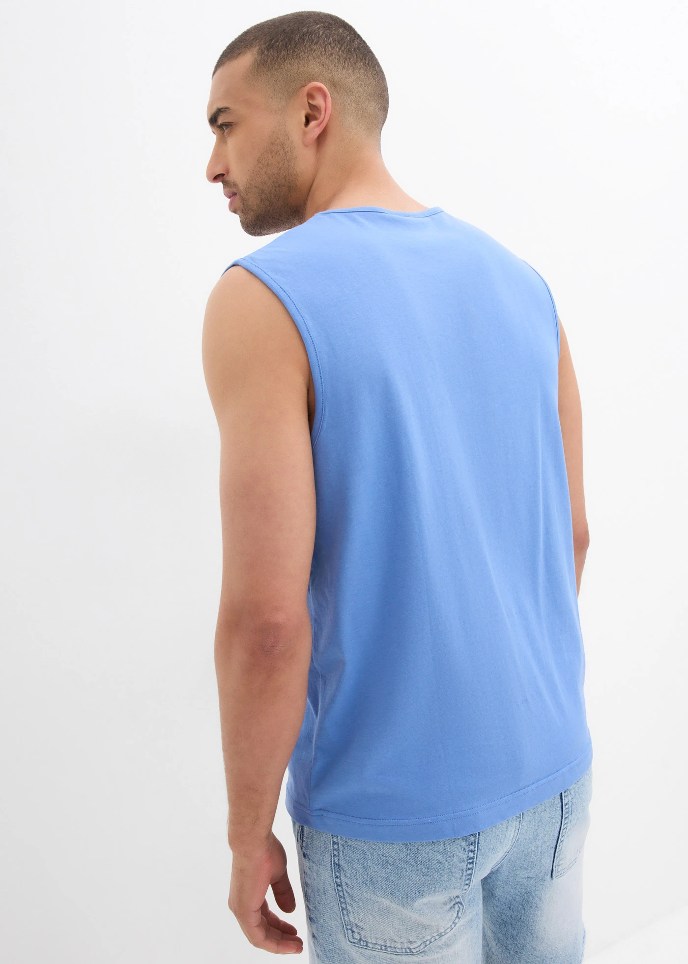 Muscle shirt (set van 3) • hemelblauw+donkerblauw+rookblauw • bonprix online shop