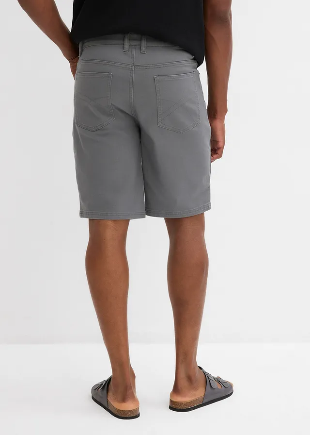 Bermudy ze stretchem, classic fit • dymny szary • sklep bonprix