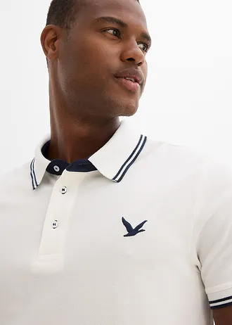 Piqué poloshirt van katoen • wolwit • bonprix online shop