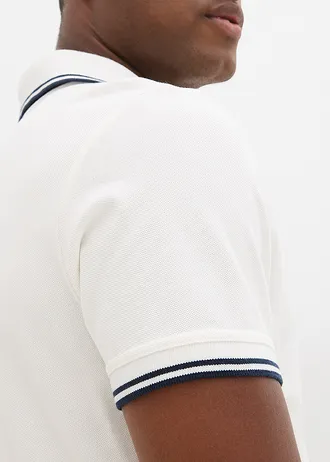 Piqué poloshirt van katoen • wolwit • bonprix online shop