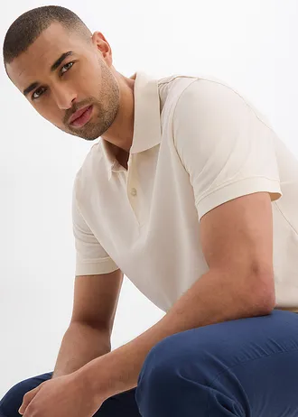 Pólo tričko z piké z čisté organické bavlny • béžová • bonprix obchod