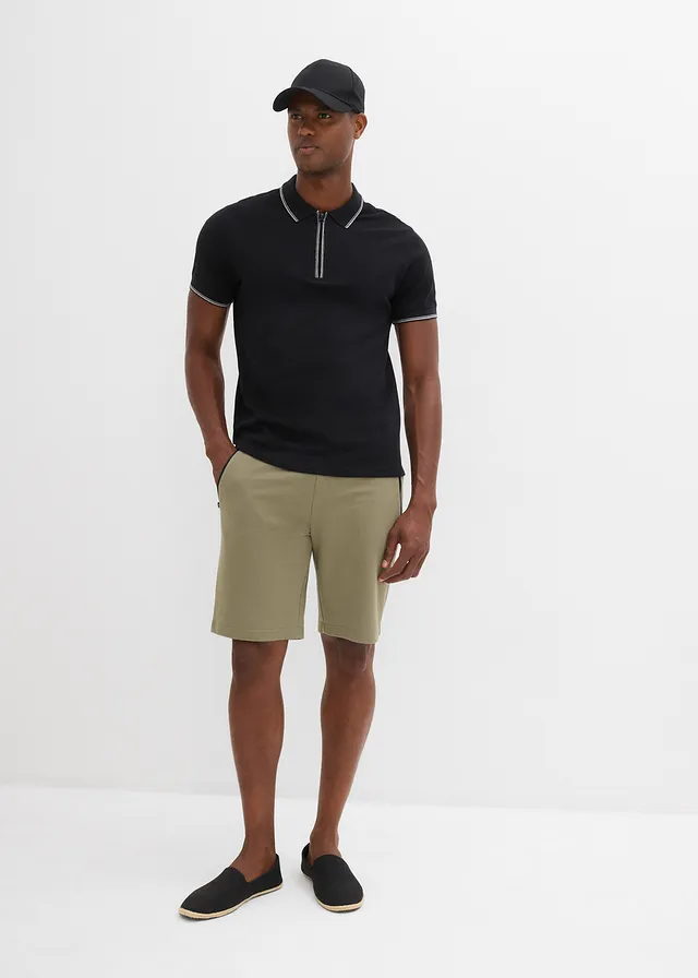 Sweat bermuda, Kleur: olijfgroen