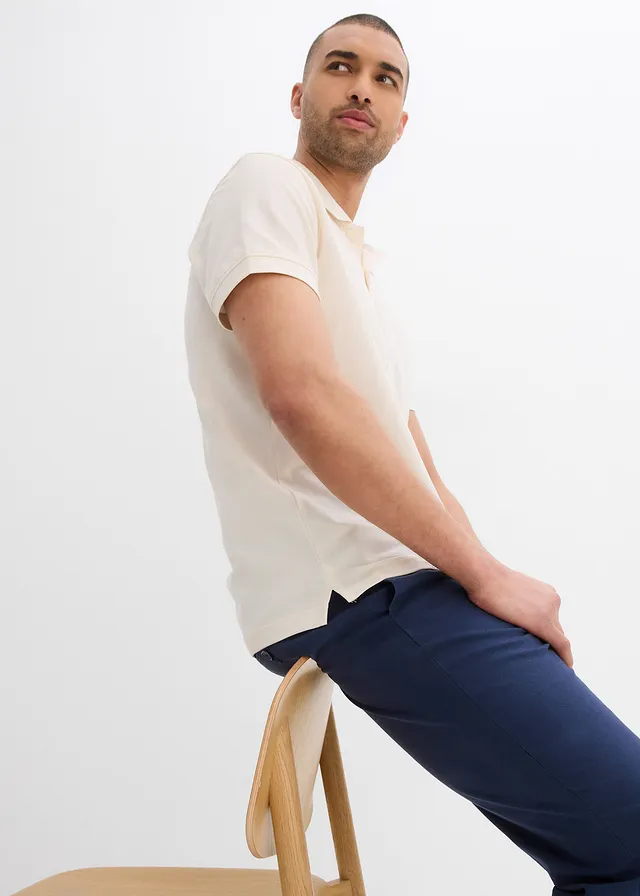 Piqué poloshirt van biologisch katoen • natuurbeige • product-page.page-title-suffix