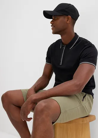 Sweat bermuda met praktische ritszakken • olijfgroen • bonprix online shop