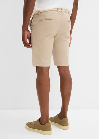 Strečové bermudy s páskem, Regular Fit • písková • bonprix obchod