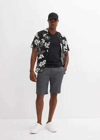 T-shirt met V-hals (set van 5) • wit+zwart • bonprix online shop