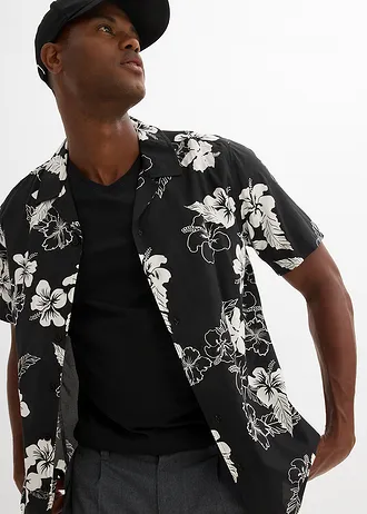 T-shirt met V-hals (set van 5) • wit+zwart • bonprix online shop