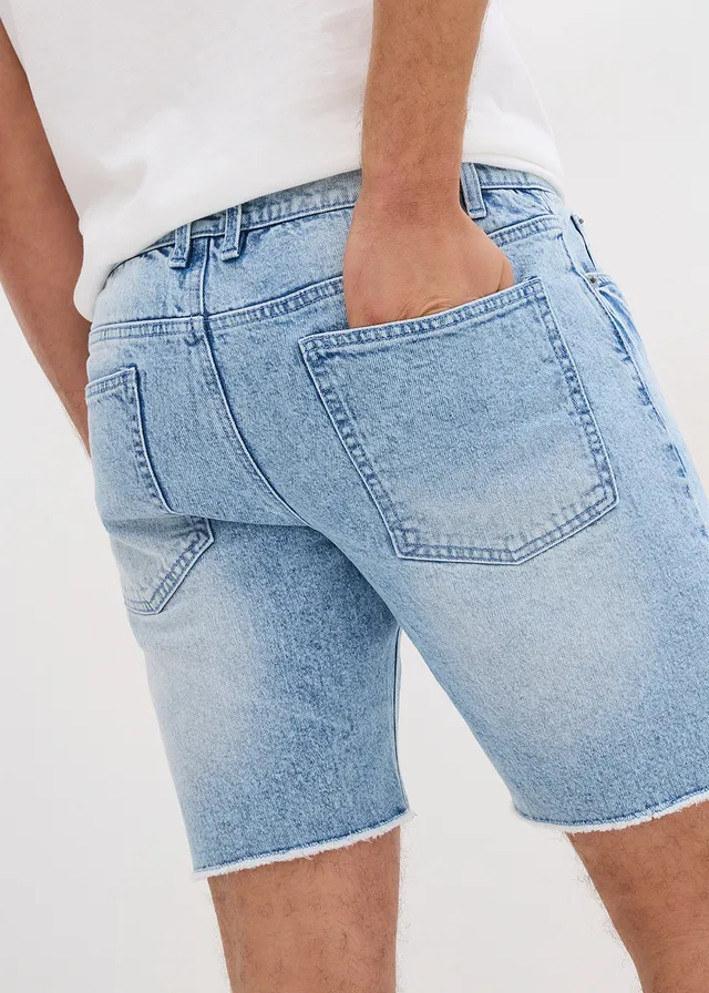 Jeans short met open boorden, relaxed fit • lichtblauw denim • product-page.page-title-suffix