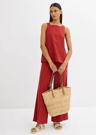 Top sans manches à nouer dans le dos • rouge carmin • Boutique bonprix