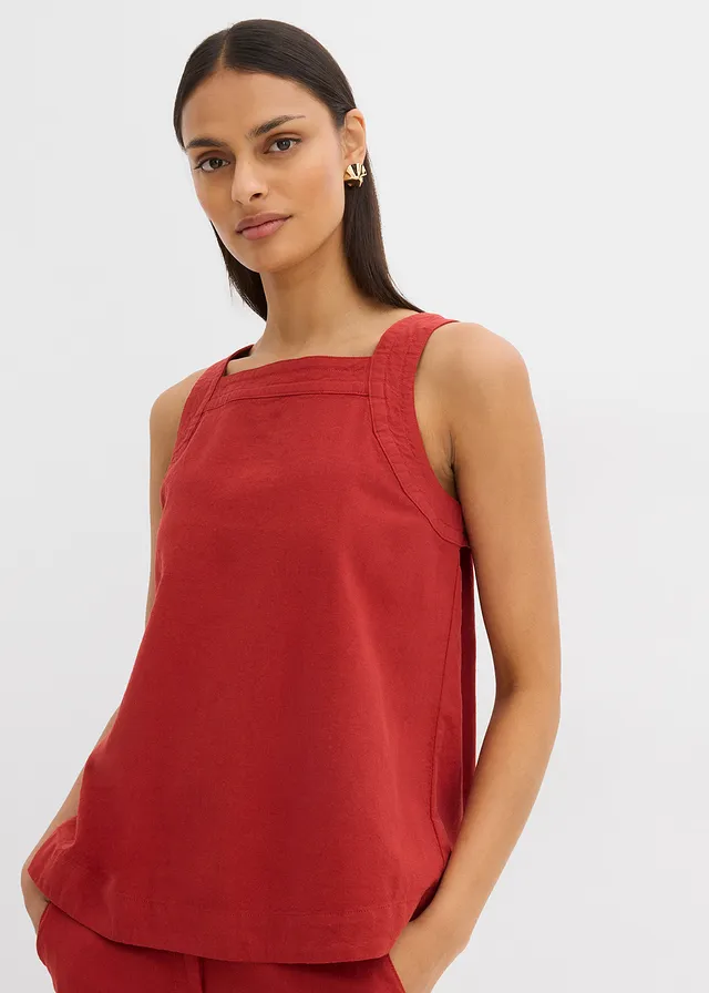 Top sans manches à nouer dans le dos • rouge carmin • product-page.page-title-suffix