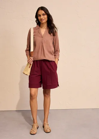 Short sweat en coton mélangé • rouge érable • Boutique bonprix