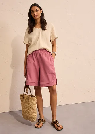 Short en jersey de coton épais • vieux rose chiné • Boutique bonprix