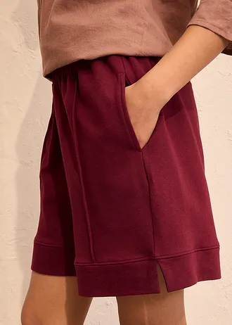 Sweatshort in een katoenmix • esdoornrood • bonprix online shop