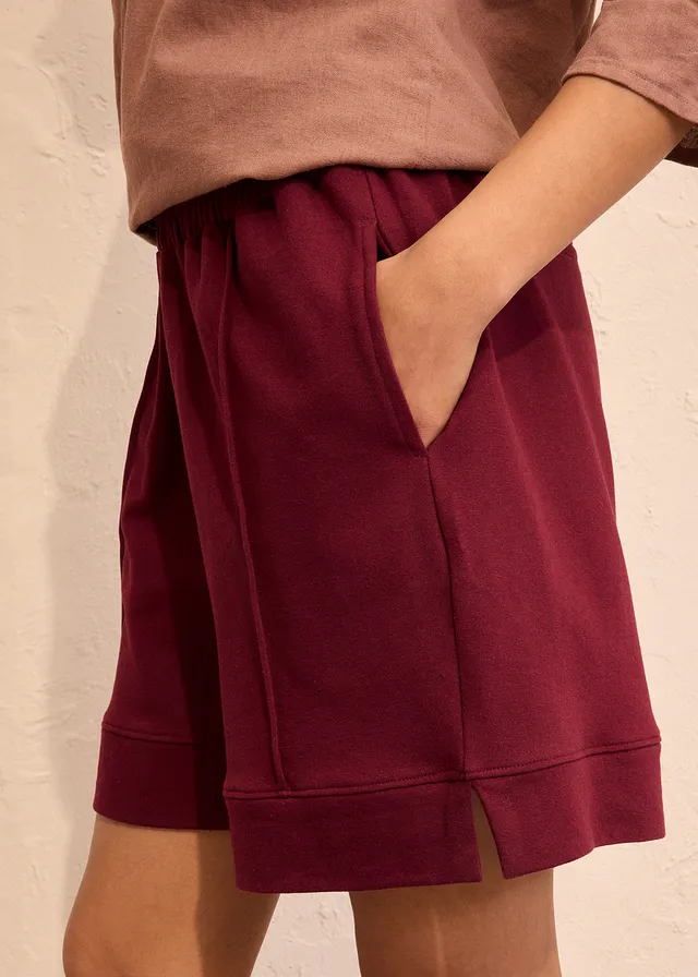 Sweatshort in een katoenmix • esdoornrood • product-page.page-title-suffix