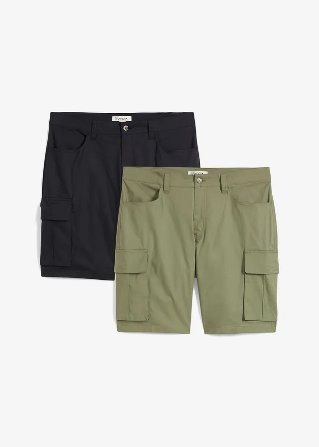 Bermude cargo stretch, Regular Fit (set/2 buc.)