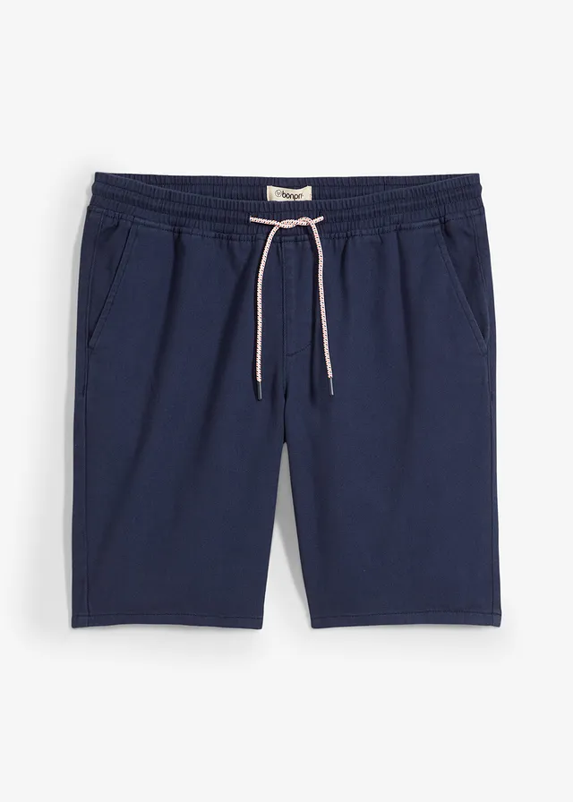 Bermude cu șiret în talie din bumbac 100%, Regular Fit