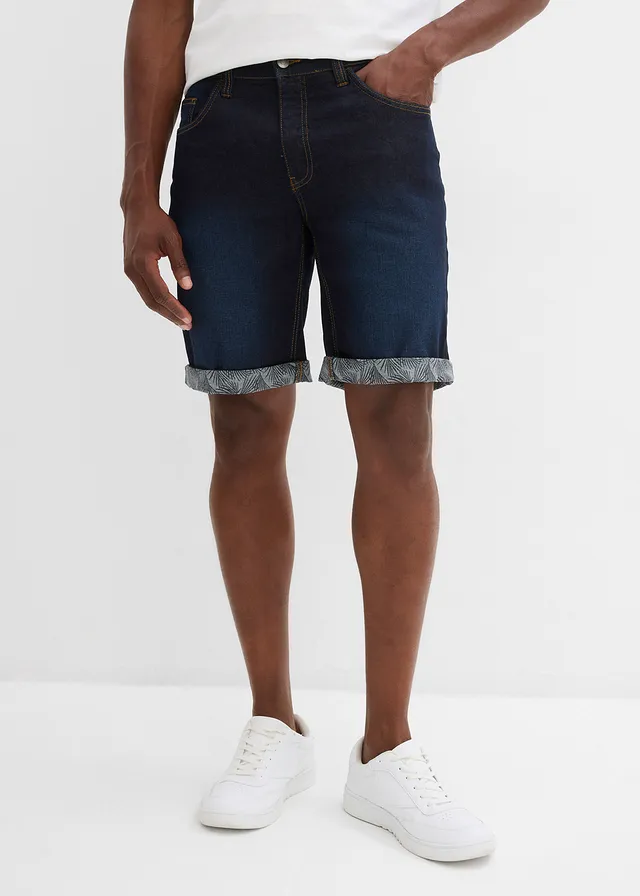 Bermuda en jean extensible, Regular • bleu foncé denim • product-page.page-title-suffix