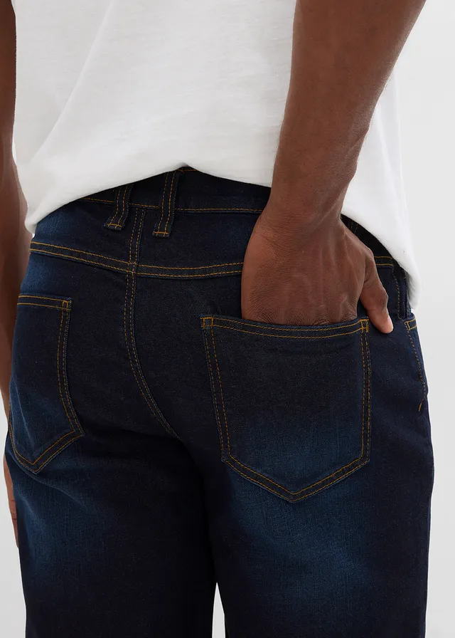 Stretch jeans bermuda, regular fit • donkerblauw denim • product-page.page-title-suffix