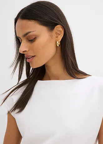 Top asymétrique en matière néoprène • blanc • Boutique bonprix