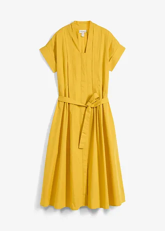 Wijd gesneden Kaftan jurk, Kleur: lemoncurry