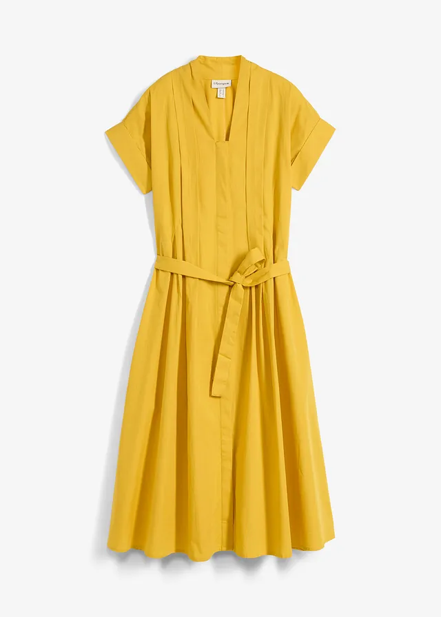 Robe caftan évasée, Couleur: curry