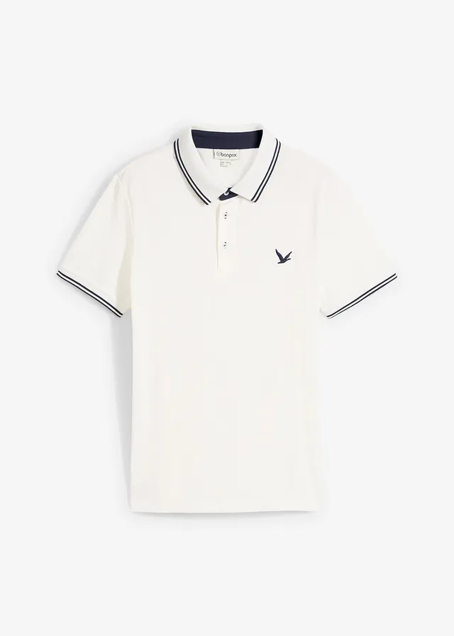 Piqué poloshirt van katoen • wolwit • bonprix online shop