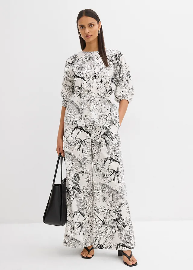 Marlene Dietrich broek • wolwit gedessineerd • product-page.page-title-suffix
