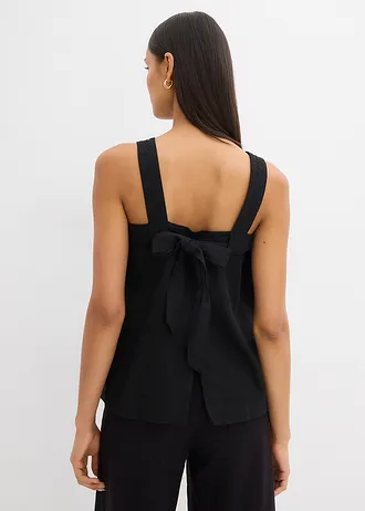 Top sans manches à nouer dans le dos • noir • Boutique bonprix