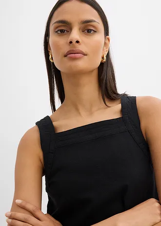 Top sans manches à nouer dans le dos • noir • Boutique bonprix